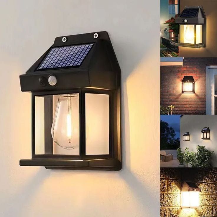 Solar Wall Lamp – Energy-Saving Outdoor Light with Waterproof Design for Home and Garden
